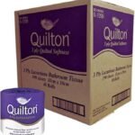 Quilton 3 Ply Luxurious Bathroom Tissue - 190 Sheets Per Roll 11cmx10cm - Individually Wrapped - Pack of 48 Rolls