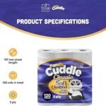 Panda Cuddle 3‑Ply Quilted Toilet Paper-Pack of 120