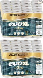 120x Toilet Rolls Soft Tissue 3 Ply Evo Luxury Quilted Absorbent Bulk Savings - Image 5
