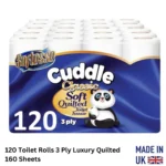 Panda Cuddle 3‑Ply Quilted Toilet Paper-Pack of 120 - Image 2